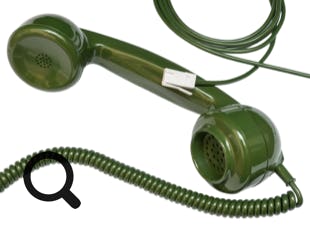GPO 700 Series Telephone Handset & Cables - Green