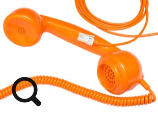 GPO 700 Series Telephone Handset & Cables - Orange