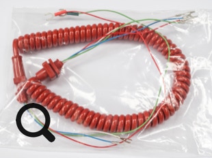 GPO 700 series handset cable in red