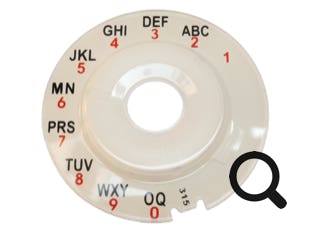 GPO No 12 Dial Back Plate (Alpha Numerical) 315