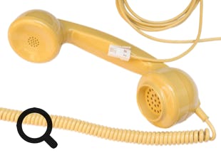 GPO 700 Series Telephone Handset & Cables - Yellow