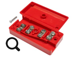 GPO Telephone Junction Box BT 20/4 - Red - Open