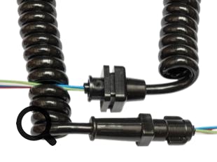 GPO 700 series handset cable in black