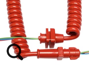 GPO 700 series handset cable in red