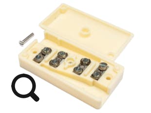 GPO Telephone Junction Box BT 20/4 - Ivory - Open