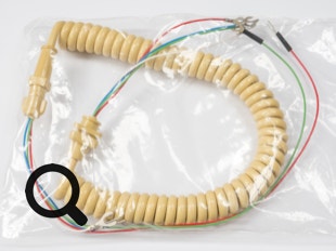 GPO 700 series handset cable in yellow