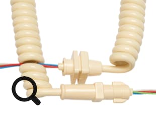 GPO 700 series handset cable in ivory