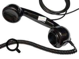 GPO 700 Series Telephone Handset & Cables - Black